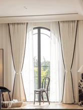 画像をギャラリービューアに読み込む, 【オーダー可】Chenille Black Edged Shading Curtain シェニール織黒縁遮光カーテン
