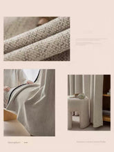 画像をギャラリービューアに読み込む, 【オーダー可】Chenille Black Edged Shading Curtain シェニール織黒縁遮光カーテン
