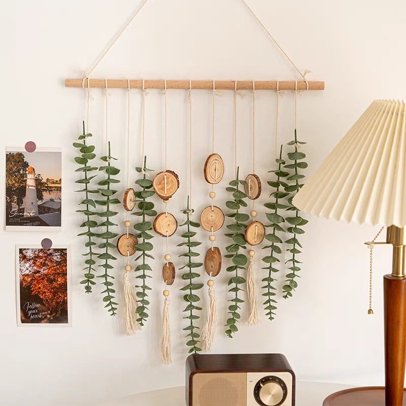 Eucalyptus Wood Wall Hanging ユーカリと木のウォールデコ