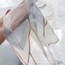 画像をギャラリービューアに読み込む, 【オーダー可】Nordic Embroidered Geometric Tulle Curtain 幾何刺繍カーテン（2色展開）
