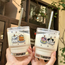 Load image into Gallery viewer, Puppy and Cake Glass Cup ワンちゃん＆ケーキのグラス2種
