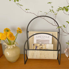 Load image into Gallery viewer, Rattan Design Magazine Rack Ver.2 ラタンデザインのマガジンラックVer.2
