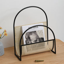 Load image into Gallery viewer, Rattan Design Magazine Rack Ver.2 ラタンデザインのマガジンラックVer.2
