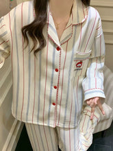 画像をギャラリービューアに読み込む, ゆるかわストライプルームウェア Cute Striped Room Wear Set
