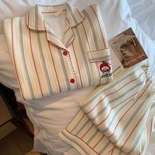 画像をギャラリービューアに読み込む, ゆるかわストライプルームウェア Cute Striped Room Wear Set
