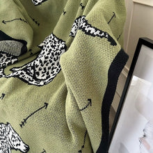 Load image into Gallery viewer, Leopard Knit Blanket レオパードニットブランケット
