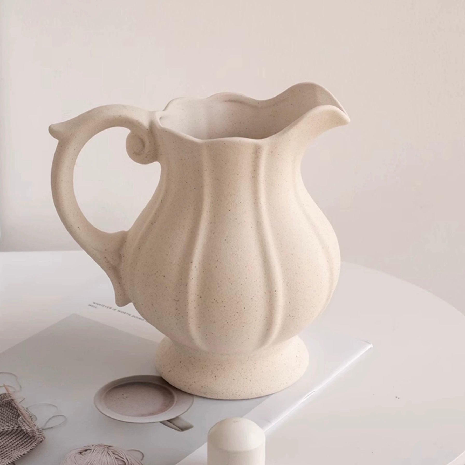 六畳の憩 3Design Ceramic Bisque Vase 陶器の素焼き花瓶3選
