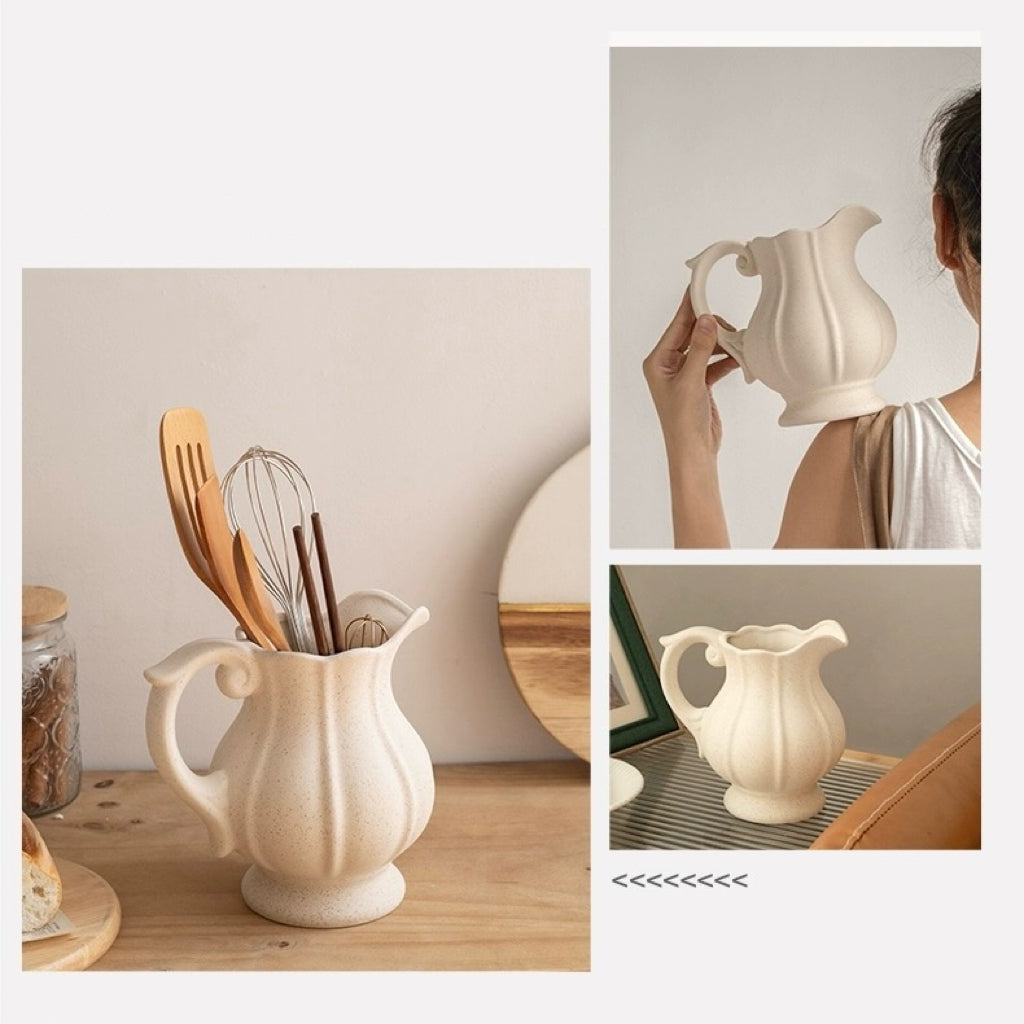 六畳の憩 3Design Ceramic Bisque Vase 陶器の素焼き花瓶3選