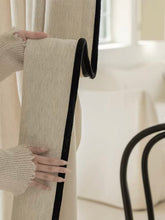 画像をギャラリービューアに読み込む, 【オーダー可】Chenille Black Edged Shading Curtain シェニール織黒縁遮光カーテン
