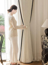 画像をギャラリービューアに読み込む, 【オーダー可】Chenille Black Edged Shading Curtain シェニール織黒縁遮光カーテン
