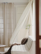 Load and play video in Gallery viewer, 【オーダー可】Natural Stripe Linen Curtain ストライプリネンシアーカーテン
