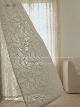 Load and play video in Gallery viewer, 【オーダー可】Vintage Fern Relief Voile Curtain ヴィンテージフェルンレリーフカーテン
