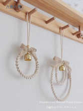Load and play video in Gallery viewer, Handwoven Round Wind Chime 手編みのラウンドチャイム
