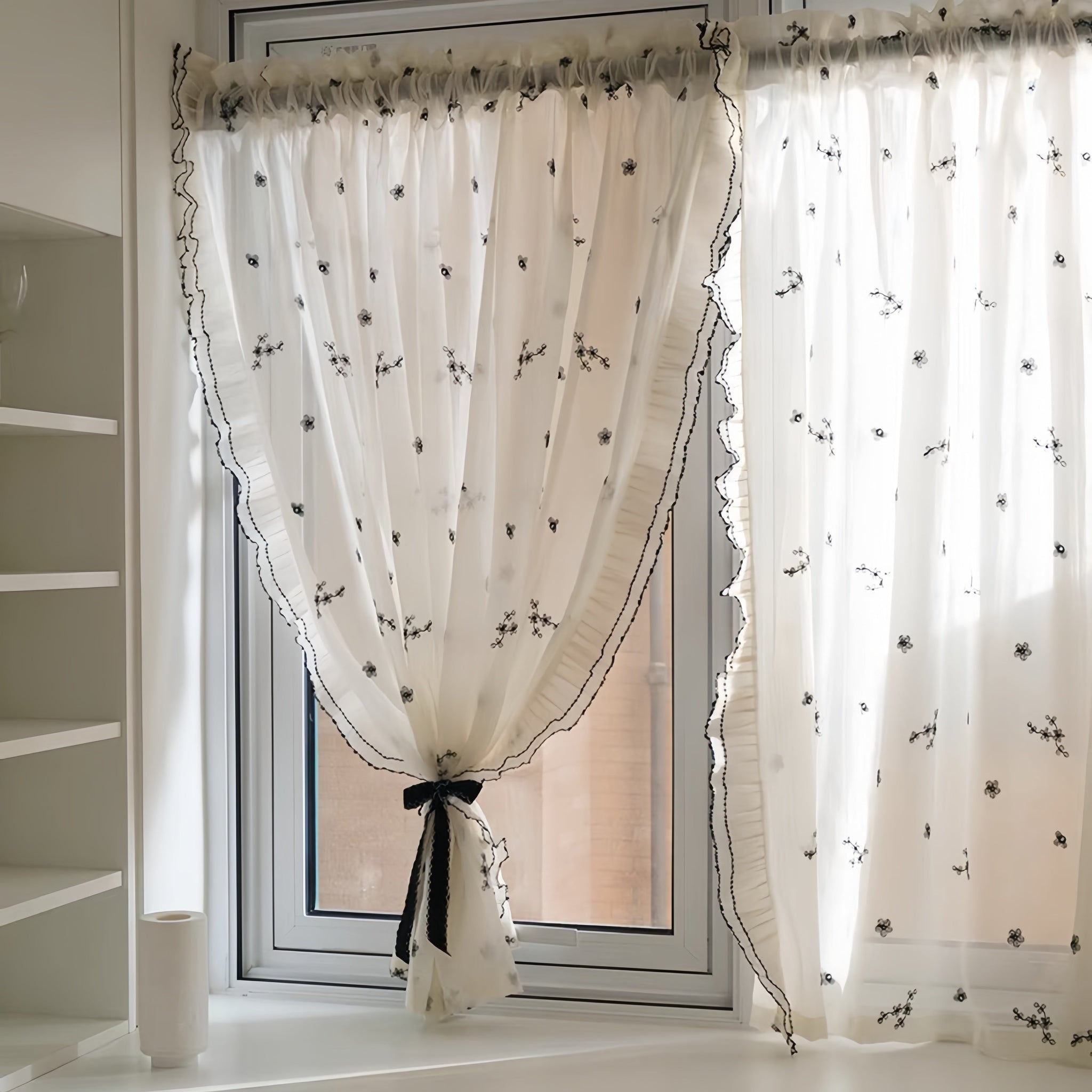 KAZOZ Creation ブラック プリーツカーテン KAZOZ Creation ブラック プリーツカーテン