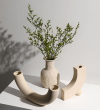 画像をギャラリービューアに読み込む, Nordic Ceramic Art Vase 北欧風陶磁器アート花瓶
