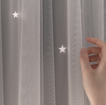 画像をギャラリービューアに読み込む, 【オーダー可】Romantic Star Double Layer Curtains 透かし彫り星柄の二重カーテン（七色展開）
