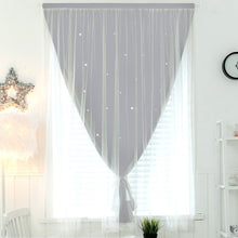 Load image into Gallery viewer, 【オーダー可】Romantic Star Double Layer Curtains 透かし彫り星柄の二重カーテン（七色展開）
