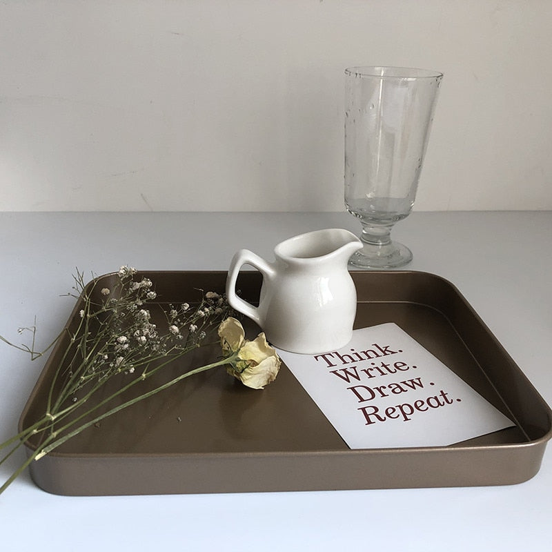 六畳の憩 Mini White Ceramic Milk Jug 可愛いミルクピッチャー
