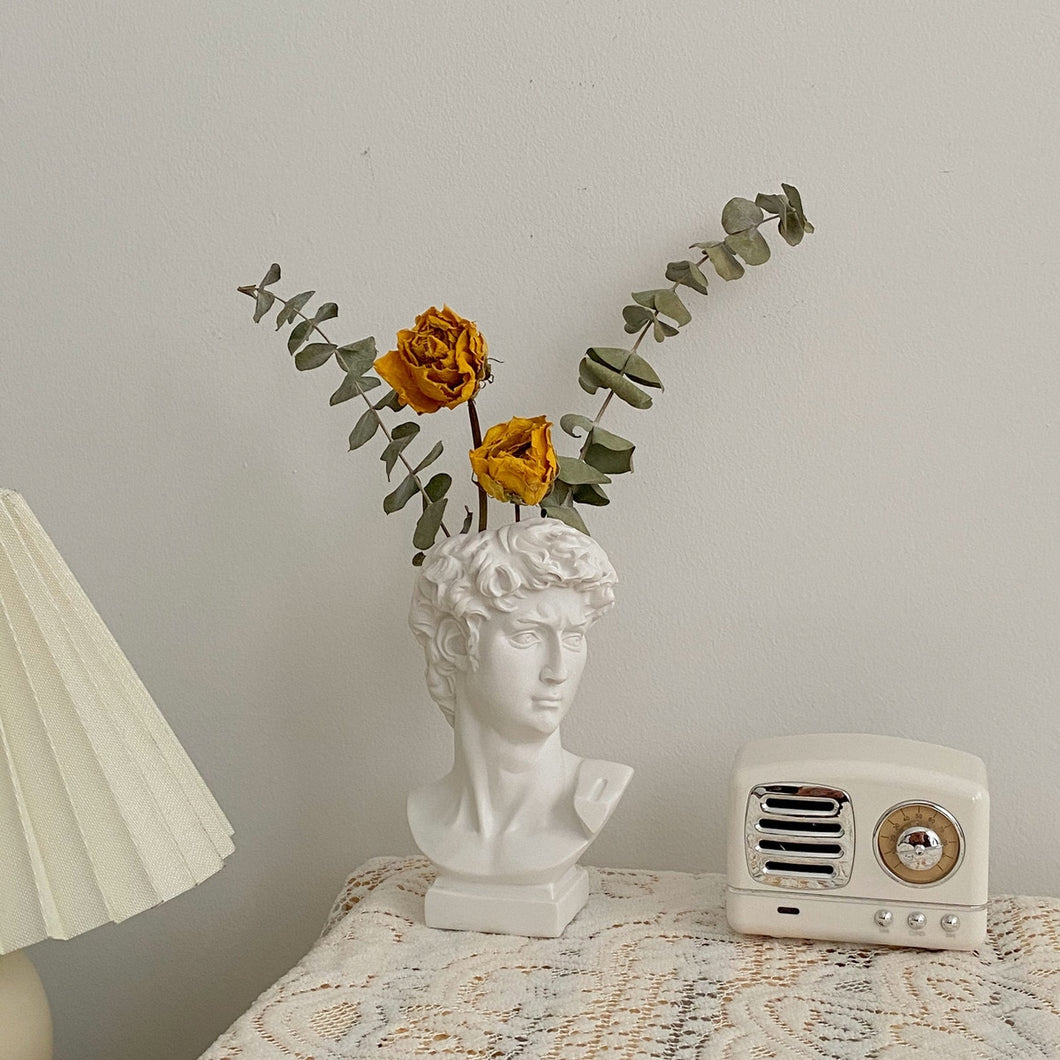 Nordic Style Portrait Flower Vase 石像花瓶 フラワーベース