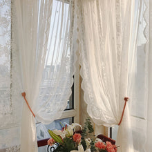 Load image into Gallery viewer, 【オーダー可】Romantic White Lace Sheer Curtain 姫系ホワイトレースカーテン
