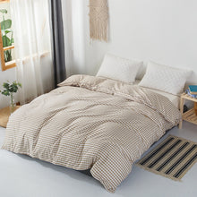 Load image into Gallery viewer, Cute Plaid Bedding Set チェック柄寝具カバー3点/4点セット
