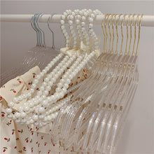 Load image into Gallery viewer, Plastic Pearl Rack リボン付パールハンガー 5本セット
