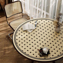 Load image into Gallery viewer, Checker Round Table Mat チェッカー柄円卓マット

