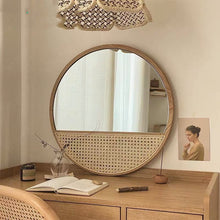 Load image into Gallery viewer, Wooden＆Rattan Mirror ラタン壁掛けミラー
