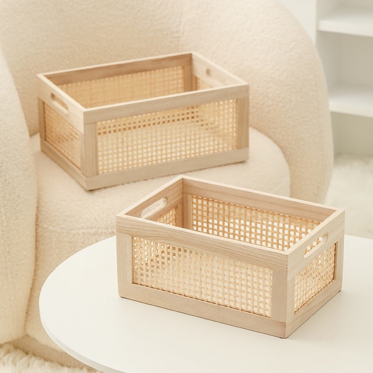 六畳の憩 Rattan Basket ラタン収納バスケット