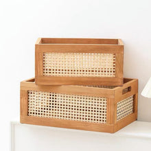 Load image into Gallery viewer, Rattan Basket ラタン収納バスケット（2色展開）
