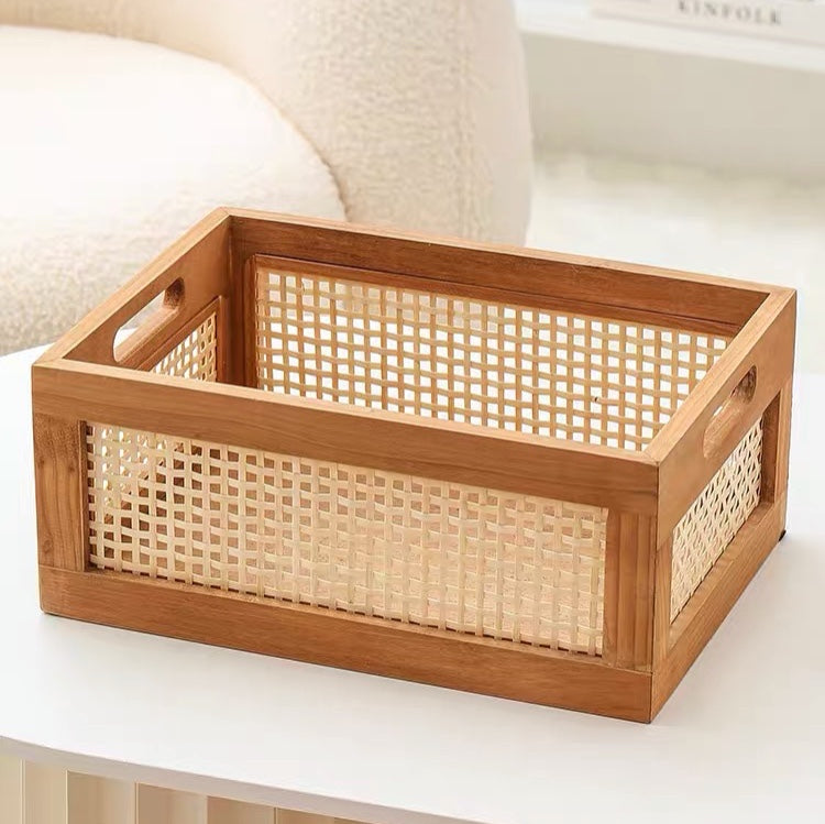 六畳の憩 Rattan Basket ラタン収納バスケット