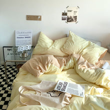 画像をギャラリービューアに読み込む, Two-color Simple Bedding Set 二色シンプル寝具カバーセット
