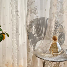 画像をギャラリービューアに読み込む, 【オーダー可】Romantic White Lace Sheer Curtain 姫系ホワイトレースカーテン
