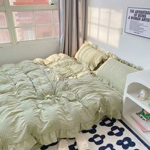 画像をギャラリービューアに読み込む, Seersucker Ruffles Bedding Set シアサッカーフリル寝具カバーセット
