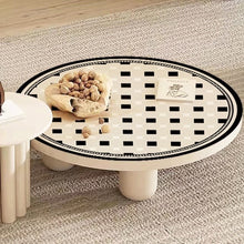 Load image into Gallery viewer, Checker Round Table Mat チェッカー柄円卓マット
