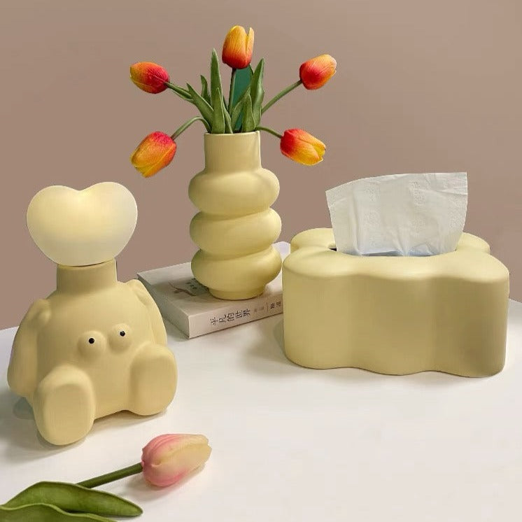 六畳の憩 Ceramic Tissue Box セラミックティッシュボックス