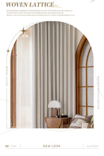 Load image into Gallery viewer, 【オーダー可】Chenille Cross Stripe Curtain シェニール織クロスストライプカーテン
