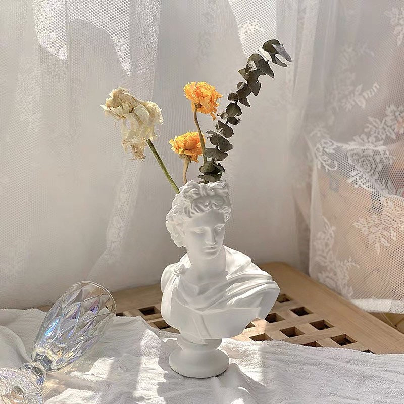 新品＊アンティーク 石膏像 花瓶 フラワーベース 彫像型 - 花瓶