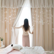 Load image into Gallery viewer, 【オーダー可】Romantic Star Double Layer Curtains ver.2 星柄の二重カーテンアップグレード版
