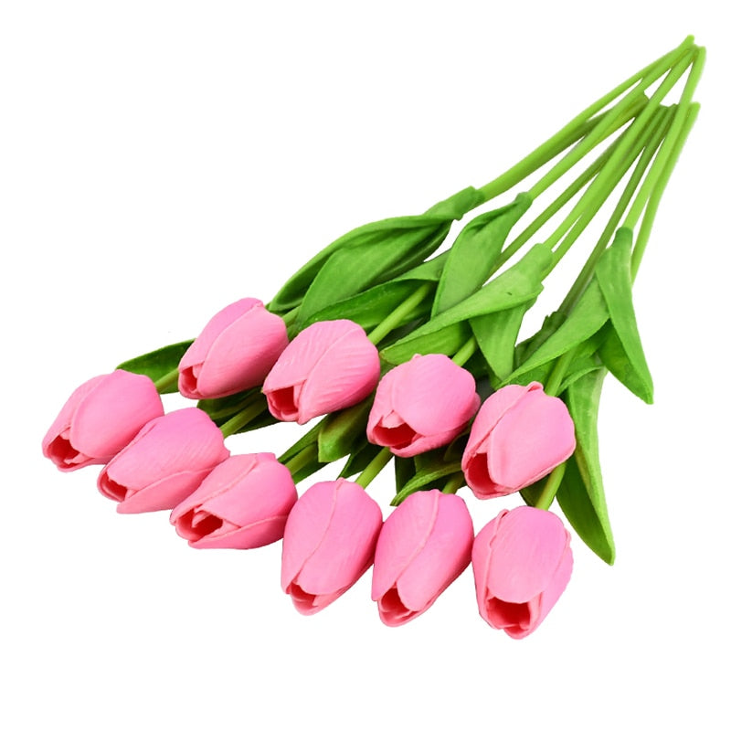 六畳の憩 10PCS Artificial Tulip Bouquet チューリップのブーケ（8色展開