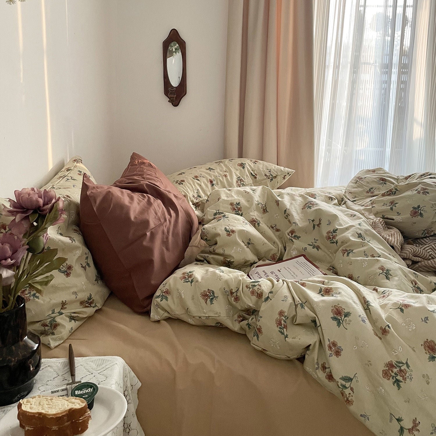 六畳の憩 Vintage Floral bedding Set 花柄寝具カバー3点/4点セット