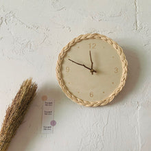 Load image into Gallery viewer, Rattan Wood Silent Clock 木製壁掛け時計
