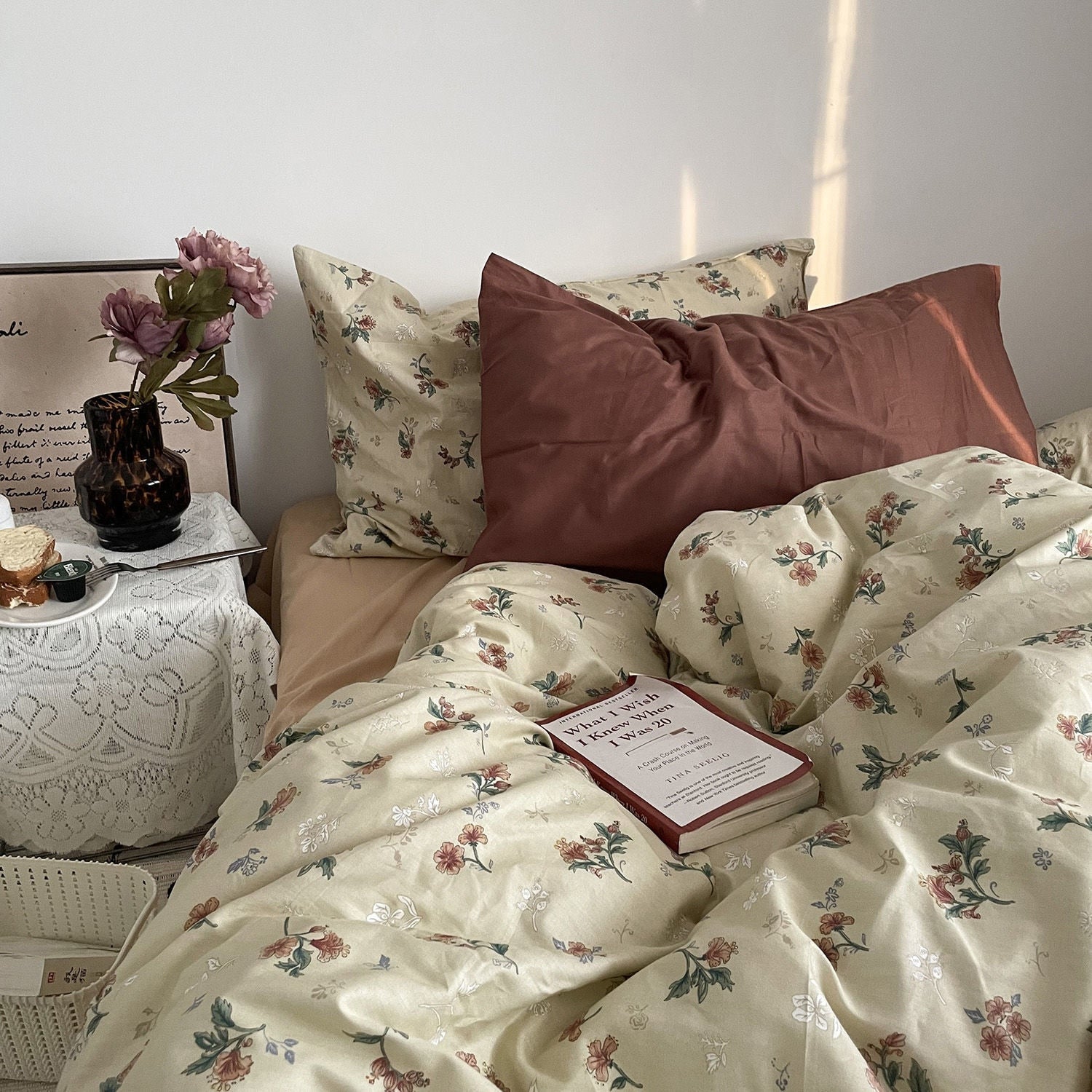 六畳の憩 Vintage Floral bedding Set 花柄寝具カバー3点/4点セット