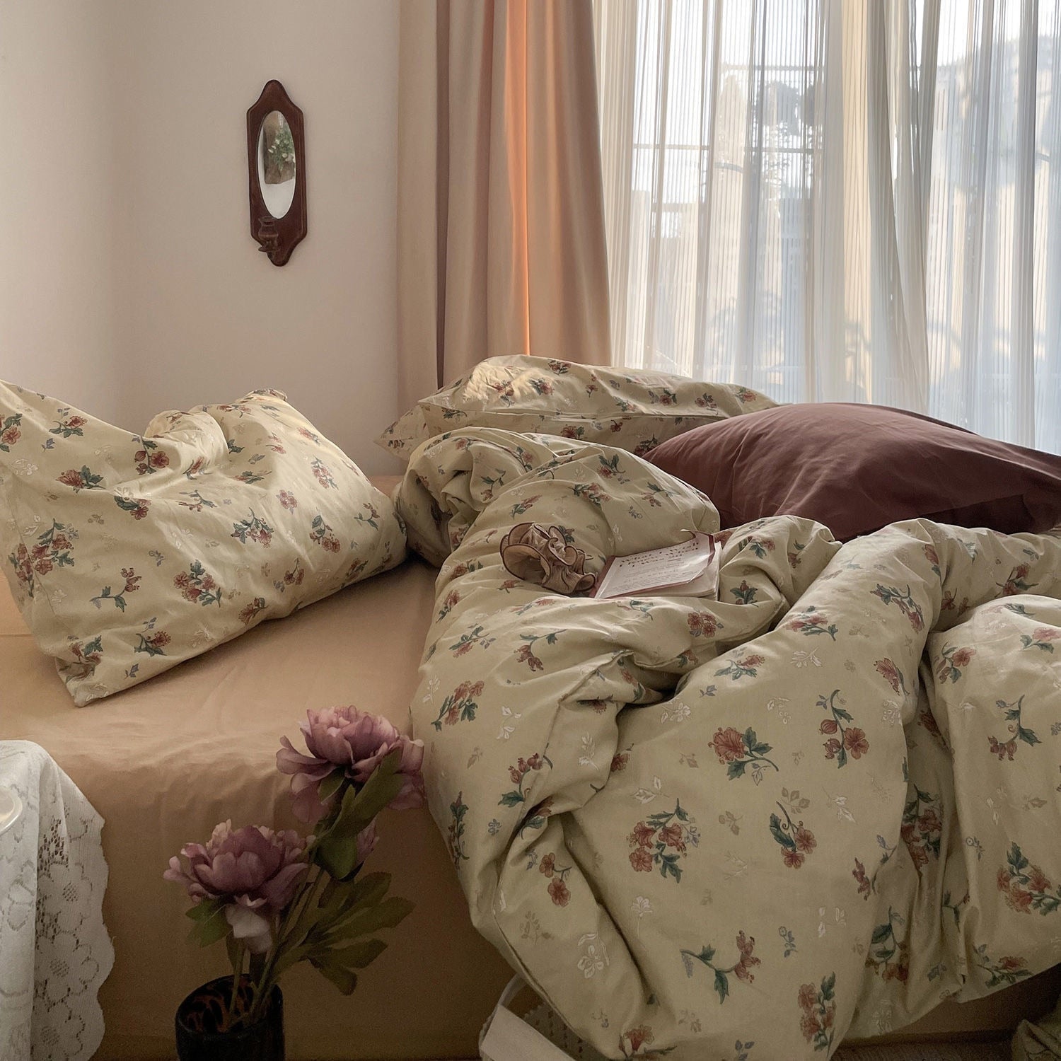 六畳の憩 Vintage Floral bedding Set 花柄寝具カバー3点/4点セット